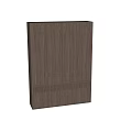 Modern Wooden Wardrobe Design Featuring Arched Lines Circular Handles and Lattice Base