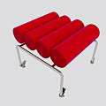 Modern Creative Cylindrical Upholstered Leisure Chair With Polished Metal Caster Wheels For Minimalist Home Decor