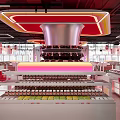 Cosmetics Specialty Store Interior With Neon Lights
