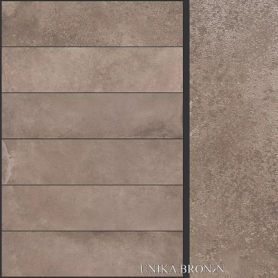 Brown Textured Tile Components For Modern Decorative Wall And Floor Design 3d model