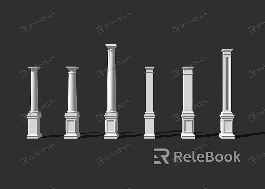 European style column stone column railing column decorative column model