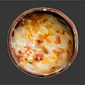 Artistic Red Bowl Shaped Sculpture With Flame Like Glazed Interior