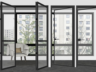 Modern folding door glass single door folding door combination model