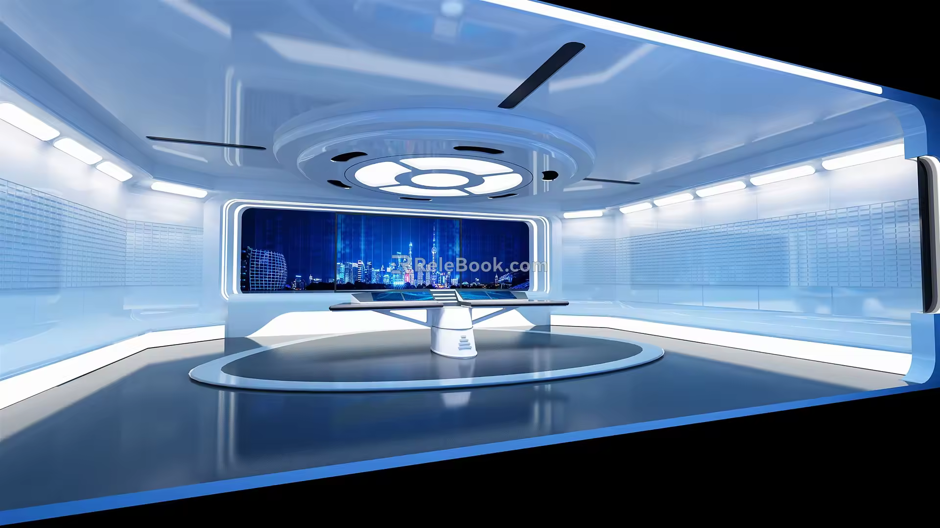 Modern Monitoring Room Control Room Control Room Monitoring Center Technology 3d model