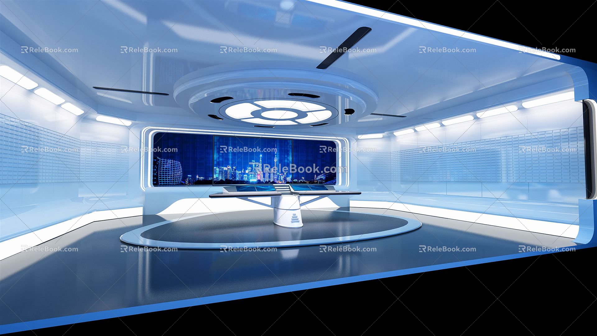 Modern Monitoring Room Control Room Control Room Monitoring Center Technology 3d model