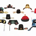 Traditional Chinese Decorative Hat Hanging Ornaments With Various Designs And Colors