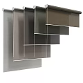 Various Neutral Toned Window Curtains With Different Material Textures For Home Decoration