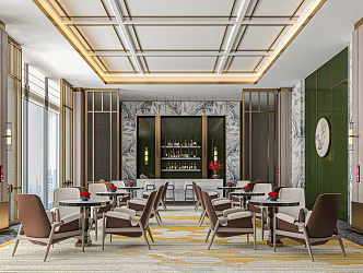 Full-time restaurant 3d model