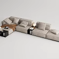 Modern Corner Sofa Minotti Multiplayer Sofa Multiplayer Sofa 3d model