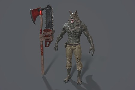 Werewolf Monster Game Character Mutant Creature 3d model