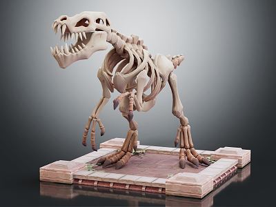 Modern Skeleton Dinosaur Skeleton Tyrannosaurus Rex Skeleton 3d model