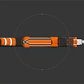 Phantom Assault Rifle With Orange White Stripe Design And Tactical Scope 3d model