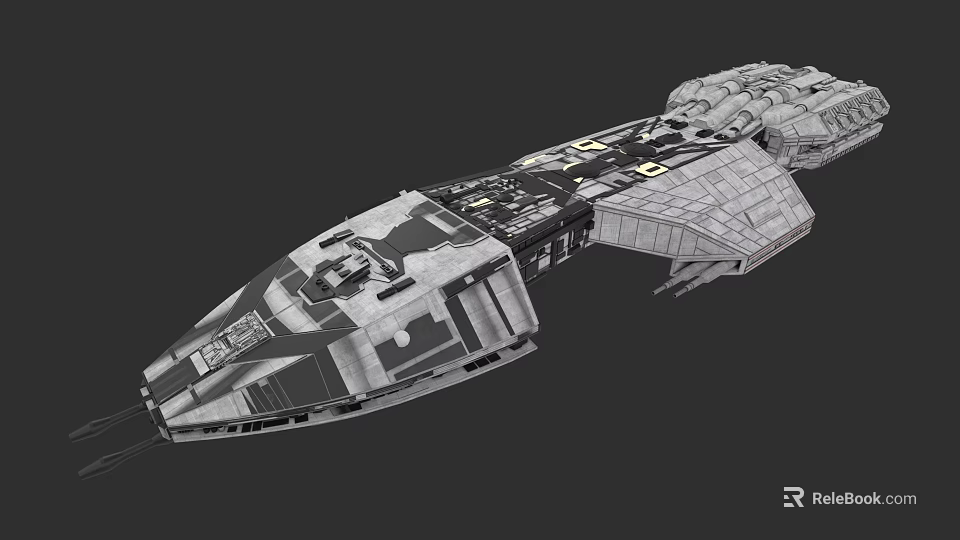 Futuristic Cosmic Spaceship 3D Model With Detailed Structure And Sci Fi Design 3d model 