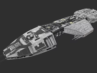 Futuristic Cosmic Spaceship 3D Model With Detailed Structure And Sci Fi Design 3d model