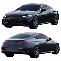 Black Mercedes Coupe Exterior Design Featuring Front And Rear Views