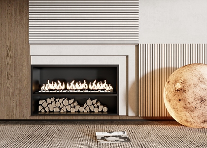 Modern Fireplace 3d model