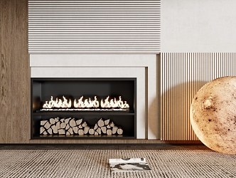 Modern Fireplace 3d model