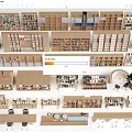 Multi functional Shelving Units With Various Designs For Home Office Storage 3d model