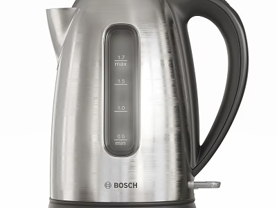 Bosch Stainless Steel Electric Kettle With Water Level Indicator For Daily Use 3d model