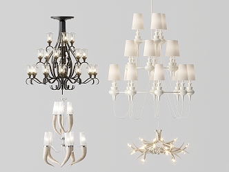 American Chandelier Combination 3d model