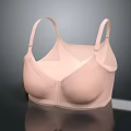 Women's Pink Seamless Soft Smooth Comfortable Support Bra With Front Zipper