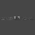 Detailed Weapon Models In Various Designs And Black White Colors Displayed Together