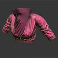 Trendy Pink Short Jacket With Open Front Zipper And Cuffed Sleeves