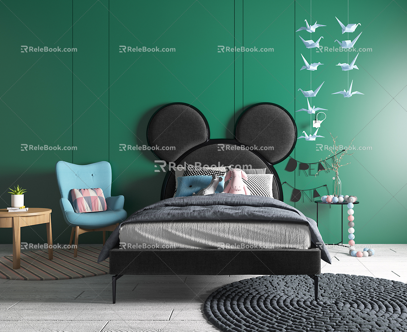 Modern Children's Bed Boys Room Girls Room 3d model