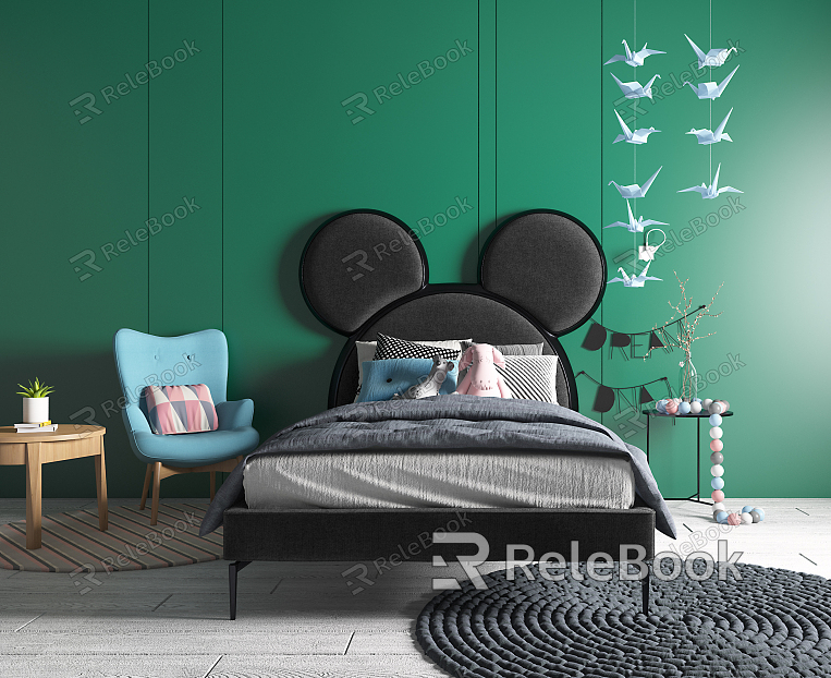 Modern Children's Bed Boys Room Girls Room model