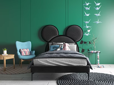 Modern Children's Bed Boys Room Girls Room 3d model