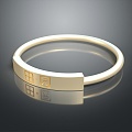 Modern Bangle Bracelet Silver Bracelet 3d model