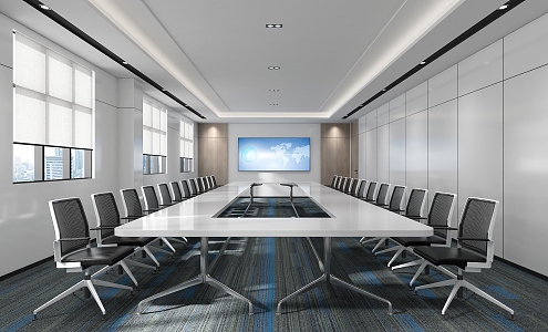 Modern Meeting Room Meeting Table and Chair 3d model