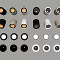Modern Sleek Downlights And Spotlights In Black White Gold Styles For Home Interior Lighting