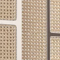 Woven Grid Panel Components With Neutral Tone And Brown Frames For Decorative Partition Use 3d model