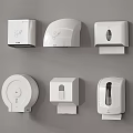 Essential Bathroom Accessories Including Hand Dryer Toilet Paper Holder Soap Dispenser And Paper Towel Dispenser