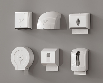 Modern Wall-mounted Paper Box Bathroom Tissue Box Hand Dryer Hand Dryer Bathroom Small Pieces 3d model