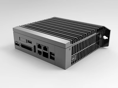 Industrial Equipment Compact Design With Heat Sink Cooling Network And USB Ports 3d model