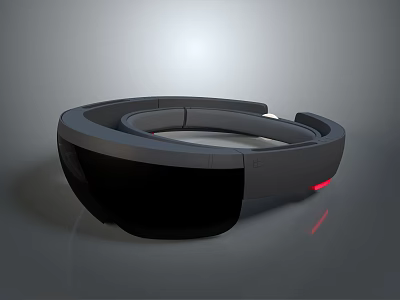 Advanced Electronic Smart Glasses With Modern Design Digital Display And Red Indicator 3d model