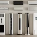Modern Air Conditioner Fan Collection With Wall Mounted And Floor Standing Models