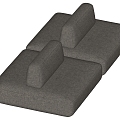 Modern Multiplayer Sofa 3d model