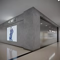 Modern Clothing Store With Marble Walls Spacious Interior And Display Racks