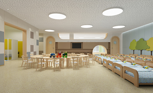 Nordic Kindergarten Activity Room 3d model