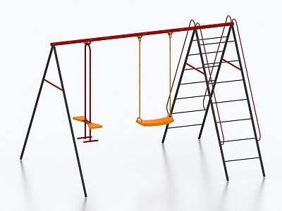 Swing Playground Facilities Swing Rack Children's Playground Amusement Park Facilities 3d model