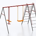 Swing Playground Facilities Swing Rack Children's Playground Amusement Park Facilities 3d model