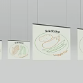 Supermarket Grocery Vegetable Hanging Tags With Eggplant Corn Asparagus And Beans