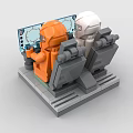 LEGO toy blocks spaceship console 3d model