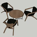 Modern Casual Table and Chair Combination Casual Table and Chair Coffee Chair Coffee Table Round Table Low Table 3d model