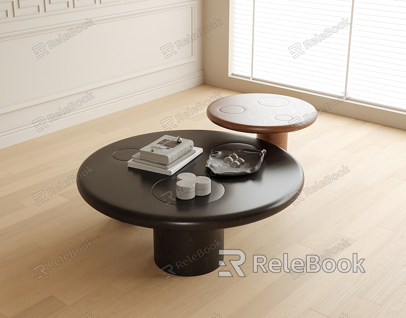 Modern round coffee table model