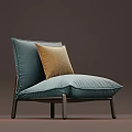 Stylish Upholstered Fabric Leisure Chair With Throw Pillow For Cozy Living Room Multiple Color Options