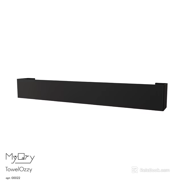Modern Black Wall Mounted Washbasin Design With Sleek Surface And Simple Structure 3d model 